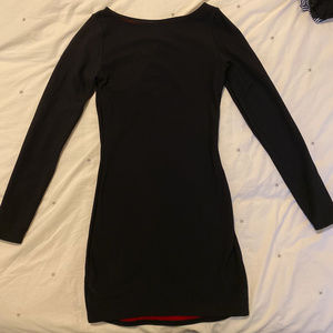 Blackmilk Warm Red Long Sleeve Dress